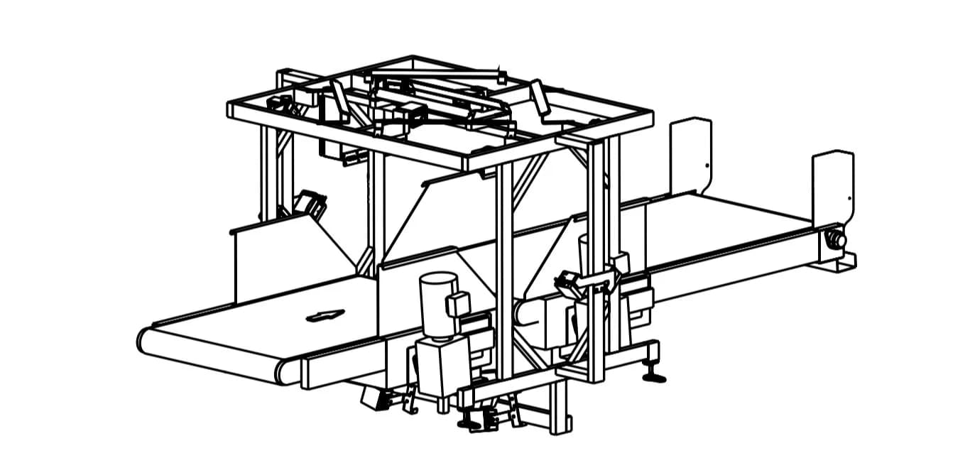 機場行李掃描器安裝工程線稿