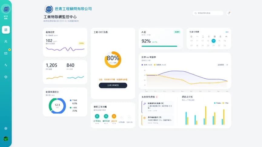 物聯網儀表板總覽畫面