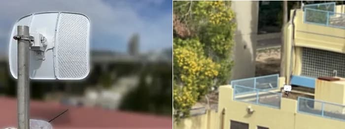 連接遠端污水處理控制站的定向無線天線