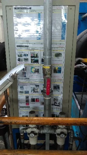安裝於飛機輪胎檢測機上的氣動控制組件