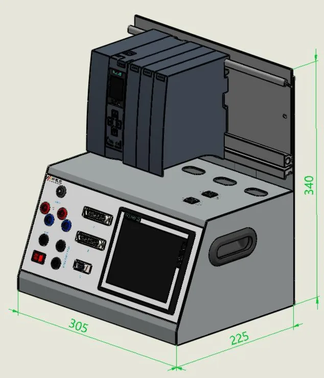 小型 PLC 及 HMI 機電一體化培訓台的 CAD 設計圖
